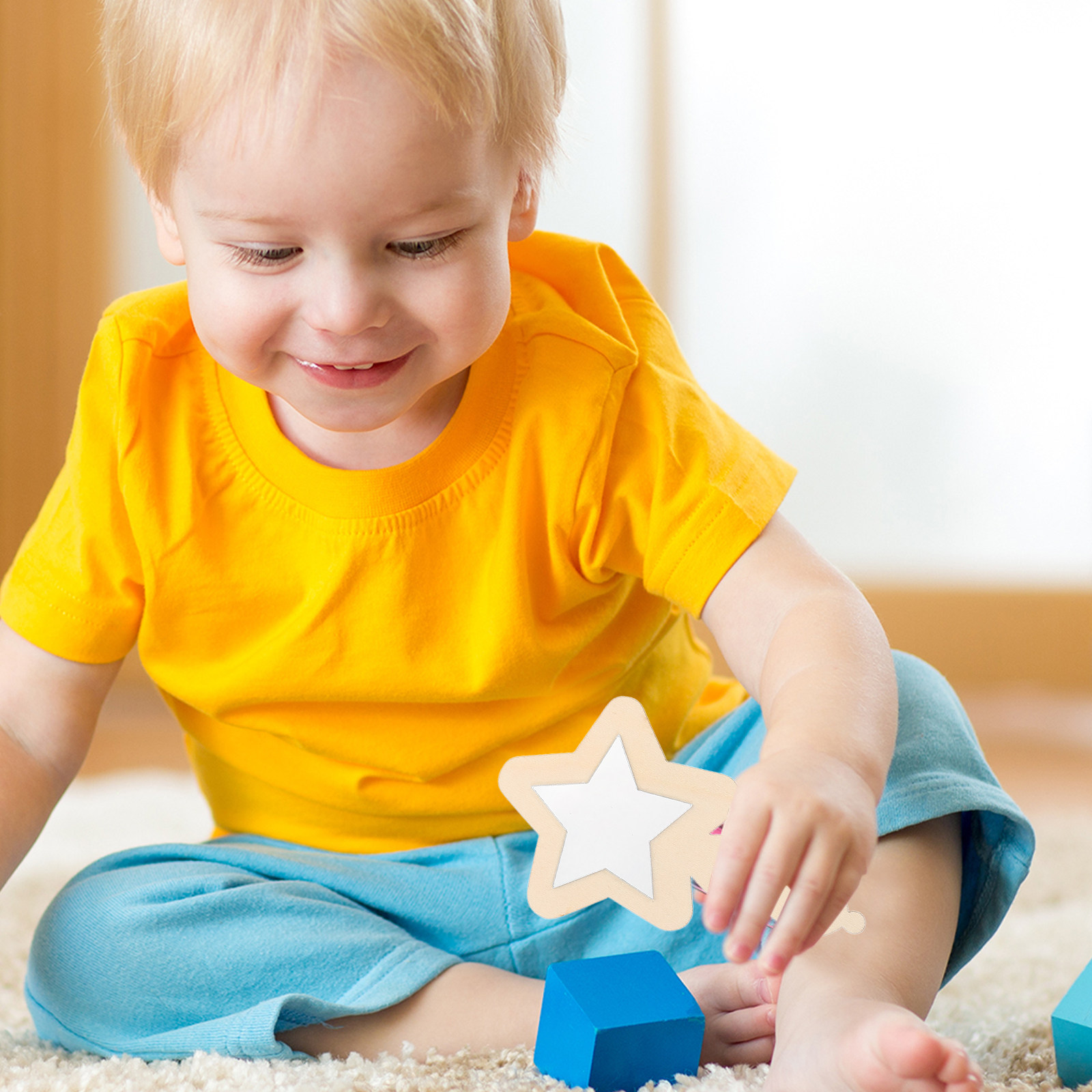 木製の小さな星型の鏡10個入り。未塗装のDIYペイントキット - Art And Craft For Nursery のレビューと価格