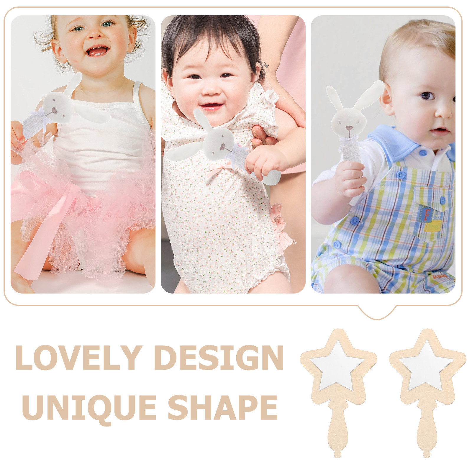 木製の小さな星型の鏡10個入り。未塗装のDIYペイントキット - Art And Craft For Nursery のレビューと価格